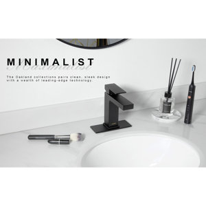 Matte Black Bathroom Faucet Single Hole, Lava Odoro Modern Two Handle Bathroom Sink Faucet Black Vanity Faucet Lavatory Tap With Pop Up Drain Assembly Suppply Line, Deck Plate Included, BF555-MB - View #5